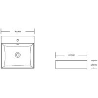 Товар: Раковина Ceruttispa 42 CR7602B СТ9608 Белая - фото 3 Раковина Ceruttispa 42 CR7602B СТ9608 Белая — фото 3, Раковины накладные