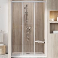 Душевая дверь Ravak Supernova ASDP3-80 00V40U02Z1 профиль Сатин стекло Transparent — фото 1, Раздвижные душевые двери