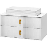 Тумба с раковиной Brevita Sevilla 90 УТ000022659 подвесная Белая глянцевая — фото 1, Тумбы с раковиной