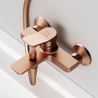 Смеситель для ванны AM.PM X-Joy F85A10044 Розовое золото — фото 4, Смесители