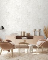 Обои Accento Alice 287182 Винил на флизелине (1,06*10,05) Бежевый/Золото, Цветы/Абстракция — фото 2, Обои для стен