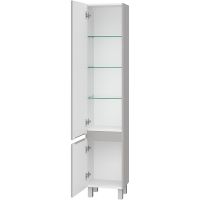 Шкаф пенал Brevita Victory 35 L VIC-05035-500L Серый шелк — фото 3, Мебель для ванной