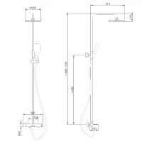 Душевая система Abber Emotion AF8816 Хром — фото 4, Душевые стойки
