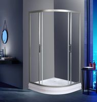 Душевой уголок WeltWasser WW500 С 100х100 10000012449 профиль Хром стекло прозрачное — фото 3, Душевые уголки четверть круга