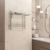 Электрический полотенцесушитель Terminus Горизонт П8 600х600 4670078543424 с полкой Хром — фото 5, Электрические полотенцесушители