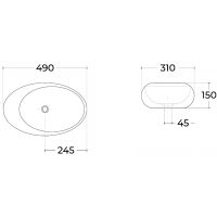 Товар: Раковина-чаша Sintesi 49 SIN-LVB-APP-406 Белая - фото 2 Раковина-чаша Sintesi 49 SIN-LVB-APP-406 Белая — фото 2, Раковины накладные