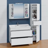 Тумба под раковину СанТа Марс 100 700298 Белый — фото 3, Тумбы под раковину