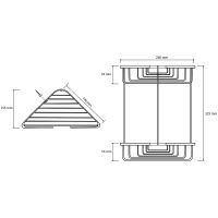 Товар: Полка корзина Bemeta Cytro 102308132 угловая Хром - фото 3 Полка корзина Bemeta Cytro 102308132 угловая Хром — фото 3, Полки для ванной и душа