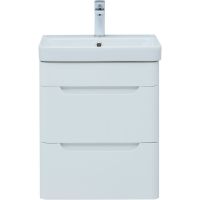 Тумба с раковиной Aquanet София 50 подвесная Белый глянец арт-274195 — фото 2, Тумбы с раковиной