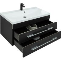 Товар: Тумба под раковину Aquanet Верона 90 272429 подвесная Черная матовая - фото 6 Тумба под раковину Aquanet Верона 90 272429 подвесная Черная матовая — фото 6, Мебель для ванной