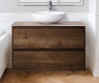 Тумба под раковину BelBagno Kraft 80 KRAFT-800-2C-SO-RT подвесная Rovere Tabacco — фото 6, Тумбы под раковину