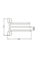 Полотенцедержатель Ростовская Мануфактура Сантехники A1025 поворотный Хром — фото 7, Полотенцедержатели