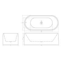Акриловая ванна Ceruttispa Ceza's 170x75 СT9330 без гидромассажа — фото 4, Акриловые ванны