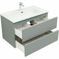 Тумба под раковину Aquanet Вега 80 329603 подвесная Мисти грин — фото 3, Тумбы под раковину