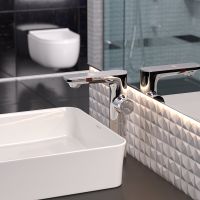 Смеситель для раковины Berges Morans 076003 с термостатом Хром — фото 8, Смесители