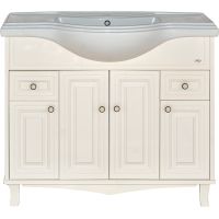 Тумба с раковиной Misty Шармель 105 УТ000001878 Бежевая — фото 1, Тумбы с раковиной