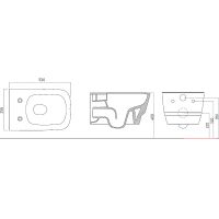 Унитаз биде Boheme Bello 971-2-W подвесной Белый глянец без сиденья — фото 5, Унитазы