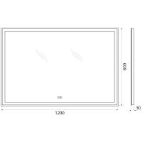 Зеркало BelBagno SPC-GRT-1200-800-LED-TCH-WARM с подсветкой с подогревом с сенсорным выключателем — фото 8, Зеркала в ванную комнату