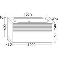 Товар: Тумба с раковиной Burgbad Fiumo 120 SFXN122F3958FOT52G0200C0001*1 подвесная Tectona Dekor Zimt Graphit Softmatt - фото 3 Тумба с раковиной Burgbad Fiumo 120 SFXN122F3958FOT52G0200C0001*1 подвесная Tectona Dekor Zimt Graphit Softmatt — фото 3, Мебель для ванной