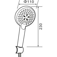 Душевой гарнитур Orange LM53NI Никель — фото 9, Душевые гарнитуры