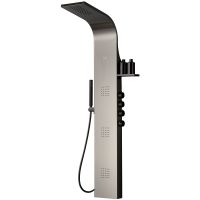 Душевая панель Ceruttispa Bella B CT9254 с гидромассажем Черная — фото 1, Душевые панели