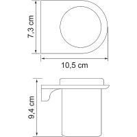 Стакан для зубных щеток WasserKRAFT Kammel K-8328W Белый матовый — фото 4, Мыльницы