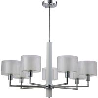 Люстра Crystal Lux Maestro SP-PL7 Chrome Прозрачная Белая Хром — фото 1, Люстры