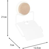 Держатель туалетной бумаги Fixsen Magic White FX-47010 с крышкой Белый матовый — фото 4, Держатели туалетной бумаги