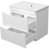 Тумба с раковиной Misty Атлантик 70 УТ000011691 подвесная Белая — фото 4, Мебель для ванной