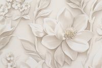 Обои Артекс Absolute 10981-03 Винил на флизелине (1,06*10,05) Бежевый, Цветы/Листья — фото 4, Обои для стен