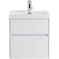Тумба под раковину BelBagno Pietra Mini 50 PIETRA MINI-500AS-2C-SO-BL подвесная Bianco Lucido — фото 1, Тумбы под раковину