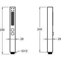 Ручной душ Jacob Delafon Shift+ E21336-CP Хром — фото 2, Лейки для душа