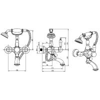 Товар: Смеситель для ванны Boheme Tradizionale Oro 283 Золото - фото 3 Смеситель для ванны Boheme Tradizionale Oro 283 Золото — фото 3, Смесители