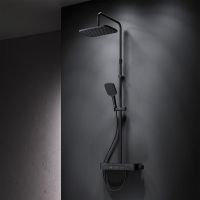 Душевая система AM.PM Func F078F222 с термостатом Черная матовая — фото 8, Душевое оборудование. Душевая программа