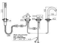Смеситель на борт ванны Rav Slezak Seina SE962.5P Хром — фото 3, Смесители на борт ванны