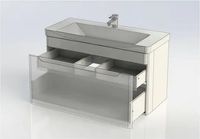 Тумба с раковиной Aquanet София 105 212588 подвесная Белый глянец — фото 10, Тумбы с раковиной