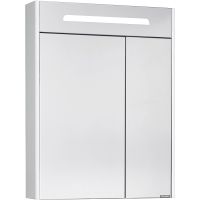 Зеркальный шкаф Aquaton Сильва 60 1A216202SIW70 с подсветкой Дуб полярный — фото 1, Зеркальные шкафы в ванную