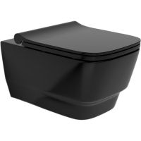 Унитаз Boheme Bello 971-B подвесной Черный матовый без сиденья — фото 1, Унитазы