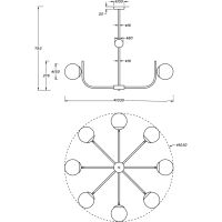 Товар: Люстра Maytoni Modern Rendez-vous MOD109PL-08BS Белая Латунь - фото 5 Люстра Maytoni Modern Rendez-vous MOD109PL-08BS Белая Латунь — фото 5, Люстры