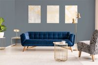 Обои Marburg Papis Loveday 33740 Винил на флизелине (0,7*10,05) Синий, Однотонные/Рогожка — фото 3, Обои для стен