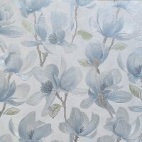 Обои Wiganford by Solo Fusion ER71709 Винил на флизелине (1,06*10,05) Голубой/Серый, Цветы — фото 1, Обои для стен