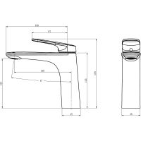 Смеситель для раковины Black&White Universe UK8701MG 8701MG Gun Metal — фото 7, Смесители