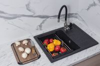 Товар: Кухонная мойка Reflection Plato 57 RX1457СL Уголь - фото 3 Кухонная мойка Reflection Plato 57 RX1457СL Уголь — фото 3, Кухонные мойки