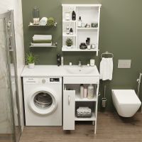 Зеркальный шкаф Onika Карина 55.01 R 205513 с подсветкой Белый — фото 5, Мебель для ванной