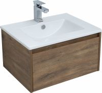 Тумба с раковиной STWORKI Карлстад 60 418855 подвесная Дуб рустикальный — фото 5, Тумбы с раковиной