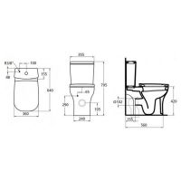 Унитаз компакт Ideal Standard Active T320601 без бачка и сиденья — фото 3, Напольные унитазы