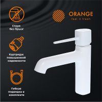 Комплект смесителей Orange Karl M05-311w Белый — фото 13, Готовые комплекты для ванной комнаты