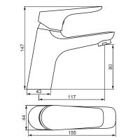 Смеситель для раковины Damixa Jupiter 770210301 Черный матовый — фото 8, Смесители