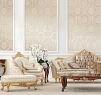 Обои Milassa Gem Gem7 001 Флизелин (1*10,05) Белый, Дамаск — фото 2, Обои для стен