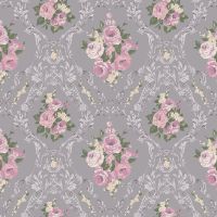 Обои Milassa Joli Joli4 007 Флизелин (1*10,05) Розовый/Серый, Орнамент/Цветы — фото 1, Обои для стен